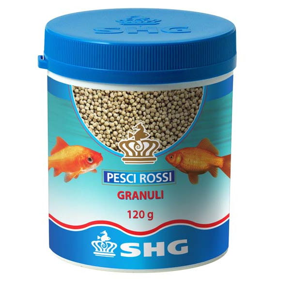 Pesci rossi granuli